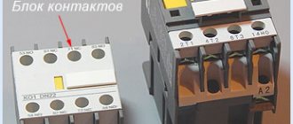 Magnetic starter and contact block
