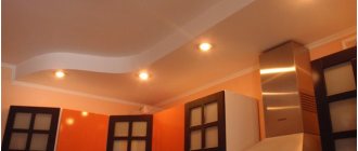 Installation of spotlights in a plasterboard ceiling