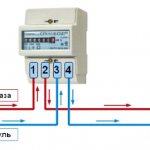 Connection diagram for a single-phase electricity meter