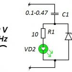 LED connection diagram to a 220 volt AC network