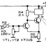 Схема простого термореле на транзисторах
