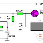 Relay circuit with one button control