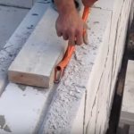 Grooving aerated concrete