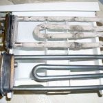 Heating elements with and without scale