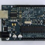 Appearance of the Arduino Diecimila board