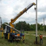 replacing a power pole on a personal property, house